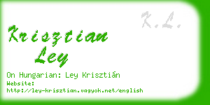 krisztian ley business card